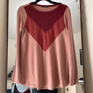 Color block knit top